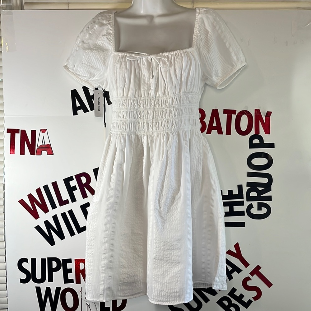 Aritzia Sunday best color white Kay Dress 6267
